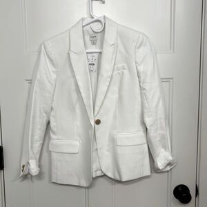 NWT. J crew women’s bright white blazer. Size 2